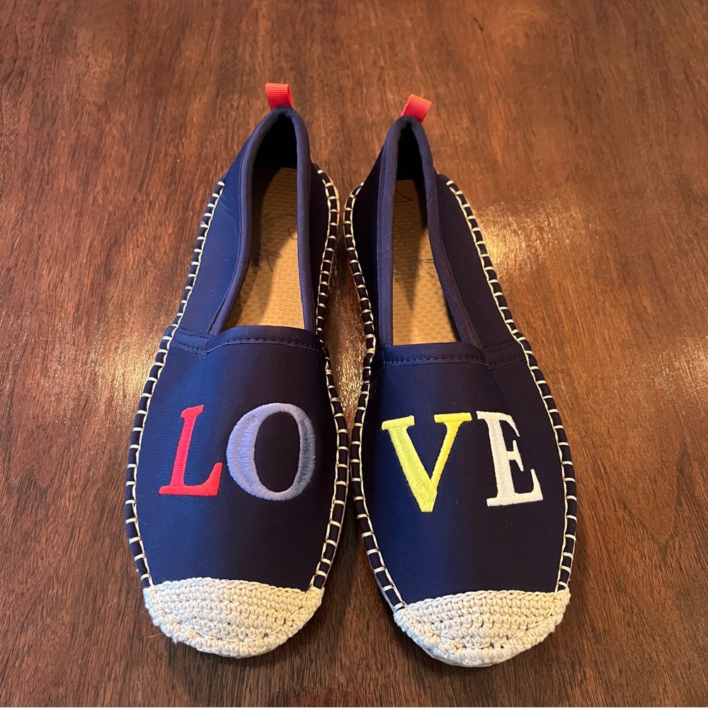 Seastar Beachwear ‘Love’ Beachcomber embroidered Espadrilles Shoes Size W6